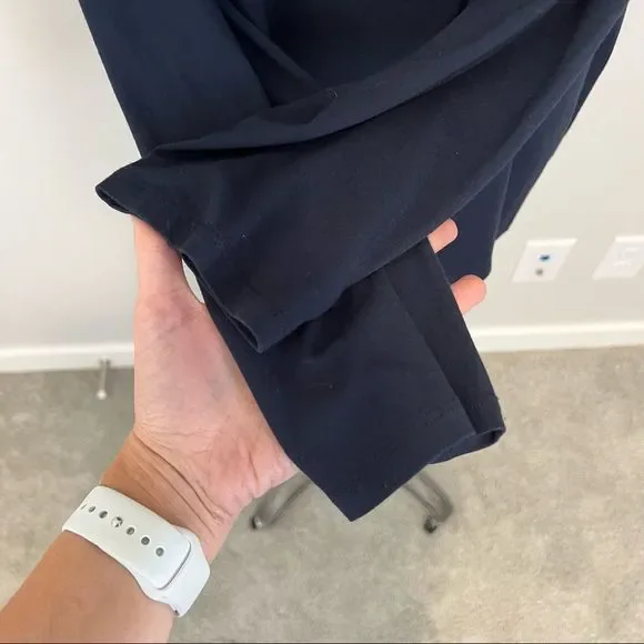 Eileen Fisher Navy Blue Long Sleeve Scoop Neck T-Shirt - Picture 6 of 10